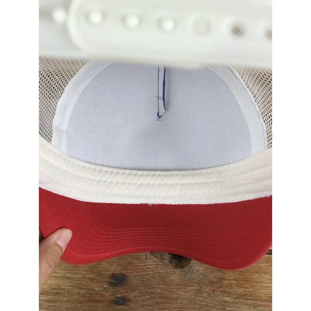 Vtg PBR Pabst Blue Ribbon Trucker Hat Snapback Mesh Beer Head To Toe Tag